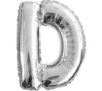 Ballon Metallique Lettre Au Choix - Argent Gris G
