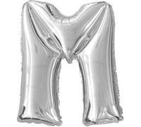 Ballon Metallique Lettre Au Choix - Argent Gris G