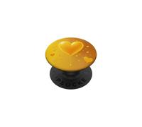 Ballon Miel Jaune Coeur Amour Saint Valentin PopSockets PopGrip Adhésif