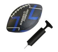 Ballon Mini Rugby avec Gonfleur et Aiguille - PVC Double Couche Antidérapant - Résistant pour Plage, Parc et Aires de Jeu (BLACK)