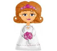 Ballon Mylar Airwalkers Mariée Blanc G
