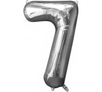 Ballon Mylar Argent Chiffre 7 argent G