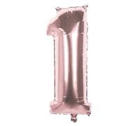 Ballon mylar - CHIFFRE 1 - Rose Gold - 86cm - Décoration de fête - Compatible hélium