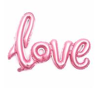 Ballon Mylar LOVE Rose - 73 x 59 cm - Ballon Lettre en Feuille Métallisée - Décoration Mariage, Saint-Valentin, Fiançailles, Anniversaire