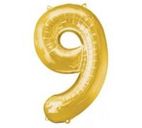 Amscan Ballon Mylar Or Chiffre 9 - Taille Unique