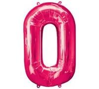 Ballon Mylar Rose Chiffre 0 rose G