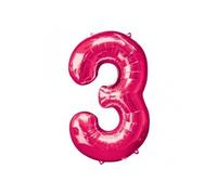 Ballon Mylar Rose Chiffre 3