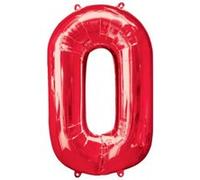 Ballon Mylar Rouge Chiffre 0