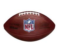 WILSON Ballon Football Américain NFL The Duke, Taille officielle de la NFL, cuir Horween 100%, Brun
