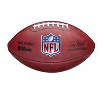 WILSON Ballon Football Américain NFL The Duke, Taille Officielle de la NFL, Cuir Horween 100%, Brun