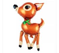 Ballon Noël - Chevreuil, env. 63 x 44 cm, pour gonflage - Grand XL Père Noël Bambi Père Noël animal Ballon d'air fête de Noël Décoration Kopper-24