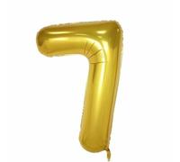 Ballon numérique en aluminium avec chiffre 7 doré de 100 cm