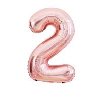 Ballon numérique en aluminium de 81 cm - Décoration de ballon moyen - Or rose - Numéro 2