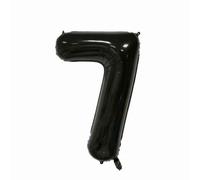 Ballon numérique en aluminium noir de 100 cm - Chiffre 7