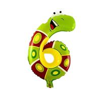 Ballon numéro 40 cm en Design Animal pour gonflage - pour Anniversaire Mariage fête - Ballon en Design numéro Anniversaire Cadeau Ballon numéro numéro géant déco Enfants (numéro 6)