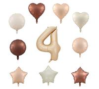 Ballon numéro d'anniversaire - Crème caramel - Grand ballon en aluminium - - Pour mariage, , anniversaire, mariée, douche