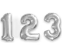 Ballon numéroté Ballon numéroté pour anniversaires argenté 35 cm