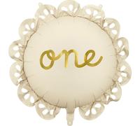 Ballon One rond 51cm crème / or