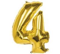 ballon or alu chiffre 4 Jaune G