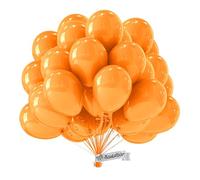 Ballon Orange Bio • 50 Pièces • Made in EU • Certifiés Durables • 100% Latex Naturel • Ø34 cm • Pour Anniversaire • Adapté à l'Hélium • Gonflable