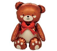 Ballon Ours Gonflable Marron Géant, Ballon de Décoration en Forme d'Ourson en Peluche XXL pour Baby Shower, Anniversaire, Fête de Naissance - Cadeau pour Enfant, Fille, Garçon