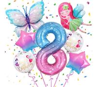 Ballon Papillon Anniversaire 8 Ans, Ballon Papillon Anniversaire Fille 8 Ans, Ballon Papillon, Kit Ballon Anniversaire Papillon, Décoration D’anniversaire Rose