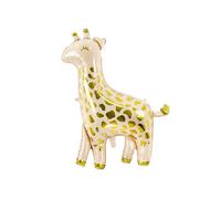 ballon aluminium girafe safari zoo 1er âge 80x102cm or - partydeco fb70 Jaune