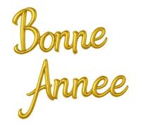 Ballon - PTIT CLOWN - Bonne Annee - Aluminium - Or - Hélium