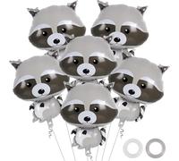 Ballon Raton Laveur 6 Pièces Ballons Forme de Raton Laveur Ballon Animaux Jungle Decoration Anniversaire Animaux pour Fête Anniversaire Enfant