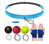 Ballon Reflex de boxe - Bandeau réglable pour jeu de réaction et entraînement - Bandeau de boxe avec balle pour l'entraînement de la tête - Pour , adolescents, adultes, hommes et comme