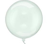 Ballon rond 40cm transparent / vert