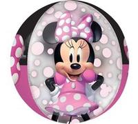 ballon rond aluminium orbz minnie 40cm - amscan 4070701 Rose G