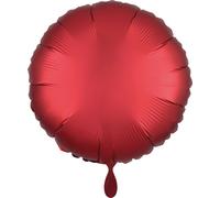 Ballon rond en satin rouge 45cm