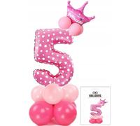 Ballon Rose Avec Le Chiffre 5 Pour Une Fête D'anniversaire