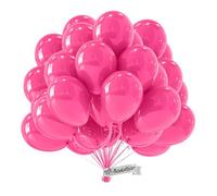 Ballon Rose Bio • 50 Pièces • Made in EU • Certifiés Durables • 100% Latex Naturel • Ø34cm • Adapté à l'Hélium • Ballons de Baudruche • Anniversaire • Gonflable
