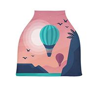 Ballon Rose Housse de Canopée pour Poussette,Siège de Voiture pour Bébé Dais Siège Auto Couverture D'Allaitement Pare-Soleil Respirant Extensible pour Bébé