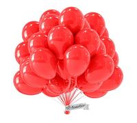 Ballon Rouge • 50 Pièces • Fabriqué en Europe • Ballons BIO Premium • 100% Latex Naturel • CO2 Compensé • Deco Anniversaire