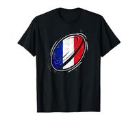Ballon Rugby pour Fier Fan Rugby Français Un Drapeau France T-Shirt