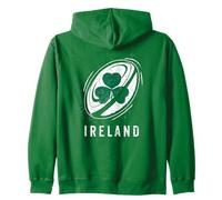 Ballon Rugby sur Irlande Trèfle pour Fier Fan Irlandais Sweat à Capuche