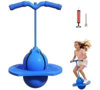 Ballon Sauteur, Ballon D'équilibre Élastique Antidérapant, Avec Poignée Pompe Gonflage, Jouet Sauteur D'extérieur Exercice D'Équilibre Planche D'adresse Pour Adultes (Bleu)