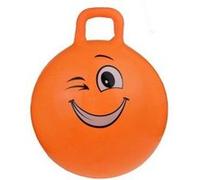 Ballon Sauteur Enfant Skippy Hop 55 Cm Orange, Visage Clin D'oeil - Avec Poignee - Pvc Epais Et Resistant - Jusqu'a 50 Kg - Jouet Motricite, Equilibre, Gym