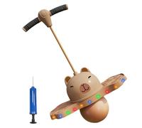 Ballon Sauteur Pour Avec Poignée | Jeux De Élastique Avec Capybara Antidérapant,Bâton De Saut Et Planche D'Équilibre,Pour Débutantes Filles Adultes Sports Intérieur Extérieur École Parc