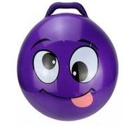 Ballon Sauteur Violet Xl 55 Cm Visage Qui Tire La Langue - Balle Gonflable Avec Poignee - Jouet D'interieur, Gym - Enfant 50 Kg Max