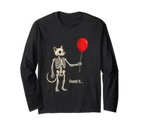 Ballon Squelette Chat retrouvé Perdu Gothique Halloween Assorti Manche Longue