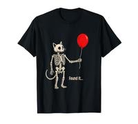 Ballon Squelette Chat retrouvé Perdu Gothique Halloween Assorti T-Shirt