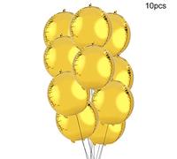 Ballon Sunicon, ballons en aluminium en forme de sphère ronde 4D pour la décoration de mariage de fête d'anniversaire (20 Stück Gold)