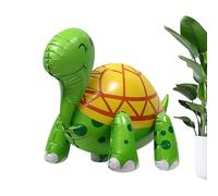 Ballon tortue en aluminium 4D - Grand ballon souriant en forme de tortue de mer pour les fêtes avec animaux du zoo - Parfait pour les anniversaires, les fêtes prénatales ou les fêtes et les