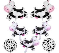 Ballon Vache Hélium, Birthday Balloons International Vache, White Vache Ballon, Ballon Mylar pour Farm Party, Decoration Anniversaire Animaux, Deco Anniversaire Ferme