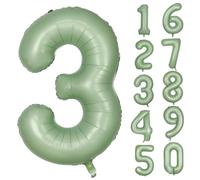 Ballon vert 3 Olive vert numéro 3 ballon en mylar vert sauge 3 ballons 100 cm ballon en hélium pour anniversaire fête décorations fille garçon fête prénatale mariage anniversaire de mariage déco