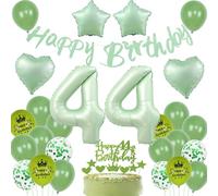 Ballon vert 44 ans anniversaire,Ballon vert sauge 44 ans Femme,Vert 44 ans anniversaire décoration fête,Ballon 44 ans anniversaire Homme Femme Sage vert,Decoration Anniversaire 44 ans ballons